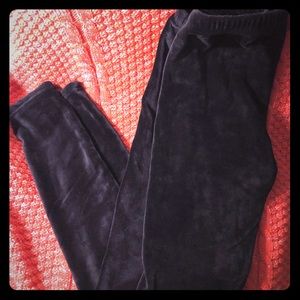 Black suede super comfy and warm leggings